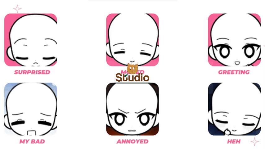 6 YCH Emotes